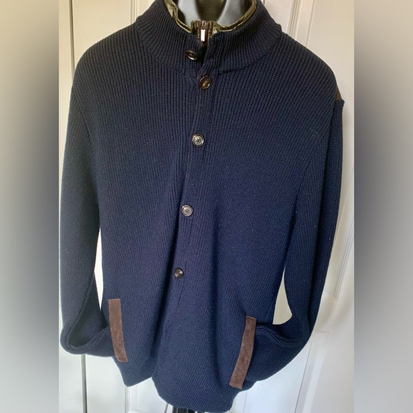 Paul & Shark Yachting Wool / Goatskin Sweater Size L NWT - Picture 6 of 15